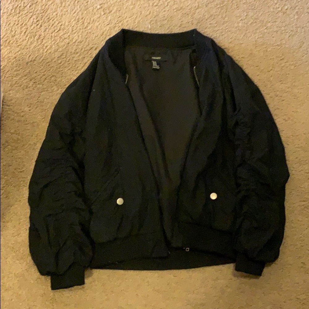 Black bomber jacket